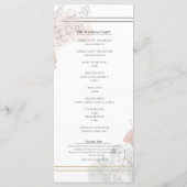 Botanische overzicht salie & blos bloem bruiloft menu (Achterkant)