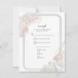Botanische Overzicht Salie & Blush Bloemige R.S.V. Kaart
