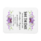 Botanische paardebloemen Waterverf sparen de datum Magneet (Horizontaal)