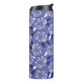 Botanische Paarse Bloemenlijn Kunst Thermosbeker (Gedraaid links)