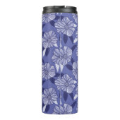 Botanische Paarse Bloemenlijn Kunst Thermosbeker (Achterkant)