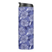 Botanische Paarse Bloemenlijn Kunst Thermosbeker (Geroteerd rechts)
