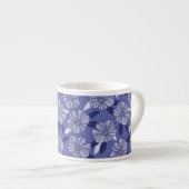 Botanische paarse bloemlijn kunst espresso kop (Voorkant rechts)