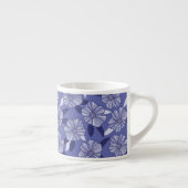 Botanische paarse bloemlijn kunst espresso kop (Rechts)