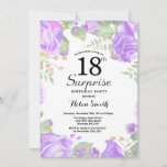 Botanische Paarse Floral Surprise 18th Birthday Kaart<br><div class="desc">Botanische Paarse Floral Surprise 18th Birthday Invitation. Floral Pink Peonies Birthday Invitation for Women. Waterverf Floral Flower. Elegant roze en Peony Flowers. Volwassen verjaardag. Witte achtergrond. Zwart-wit. 13e 15e 16e 18e 21e 30e 40e 50e 60e 70e 90e 100e, Alle leeftijden. Voor verdere aanpassing, te klikken gelieve de knoop "van de...</div>