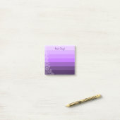 Botanische Paarse gestreept gradiënt Vergeet niet Post-it® Notes (Op bureau)