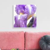 Botanische Paarse irisfoto Canvas Afdruk (Insitu (Woonkamer))