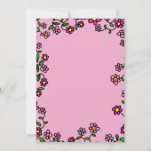 Botanische Paarse magenta Rozen Boho bloemenbruilo Kaart (Achterkant)