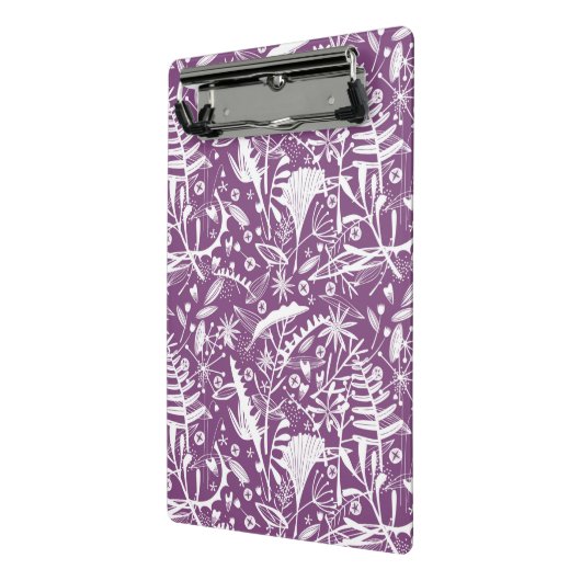 Botanische Paarse Modern Mini Klembord (Angled2)