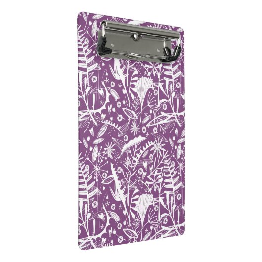 Botanische Paarse Modern Mini Klembord (Schuin)