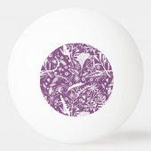 Botanische Paarse Modern Pingpongbal (Achterkant)