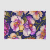 Botanische Paarse orchideeën Tissuepapier (Voorkant)