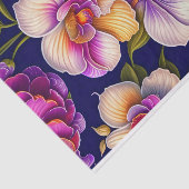 Botanische Paarse orchideeën Tissuepapier (Detail)