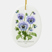 Botanische Paarse Pansies Keramisch Ornament (Voorkant)