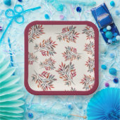 Botanische Paarse val laat ivoor  Papieren Bordje (Feest)