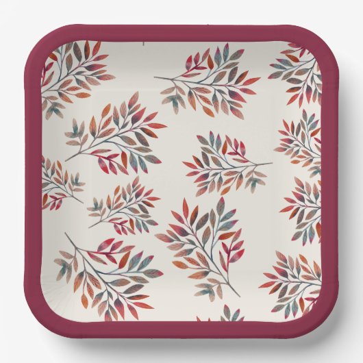 Botanische Paarse val laat ivoor  Papieren Bordje (Voorkant)