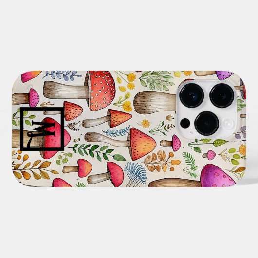 Botanische paddenstoel Case-Mate iPhone case (Achterkant (horizontaal))