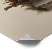 Botanische Paddenstoel Print, Boho Mos Varen Poster (Hoek)