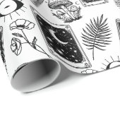 botanische paddenstoel van de heksentarot cadeaupapier (Rol Hoek)