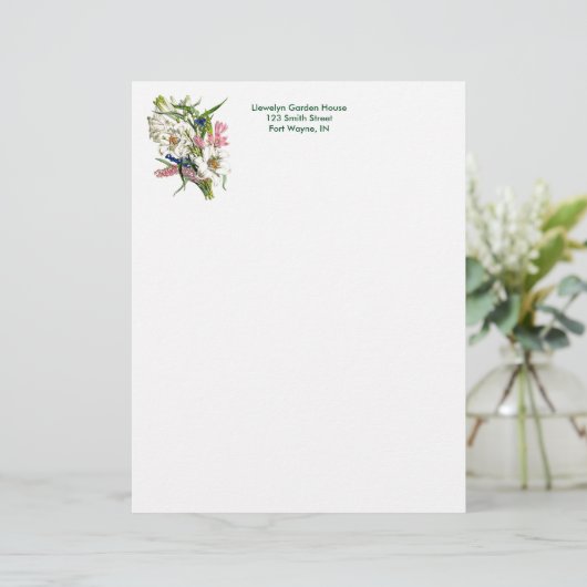botanische pagina briefhoofd ontwerp (Staand voorkant)