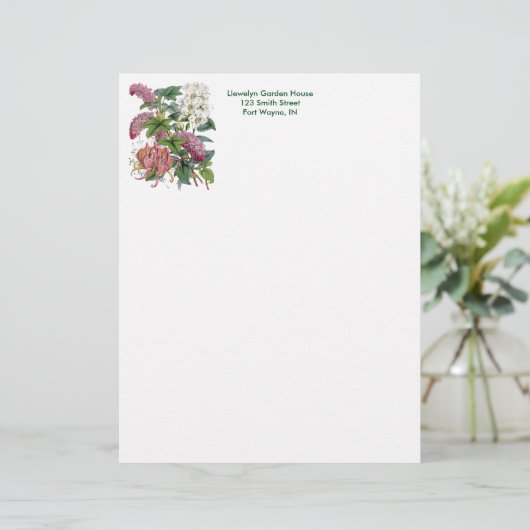 botanische pagina briefhoofd sjabloon (Staand voorkant)