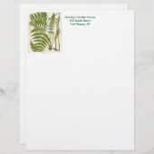  botanische pagina - Fern Custom Briefhoofd (Voorkant / Achterkant)