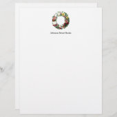 botanische pagina - Floral Wreate Custom Briefhoofd (Voorkant / Achterkant)