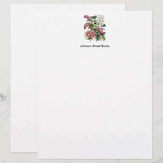  botanische pagina gepersonaliseerd briefhoofd (Voorkant / Achterkant)