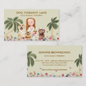 Botanische Palm Boho DOG HUMANE THERAPIE Visitekaartje (Voorkant / Achterkant)