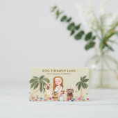 Botanische Palm Boho HOND MENS THERAPIE Visitekaartje (Staand voorkant)