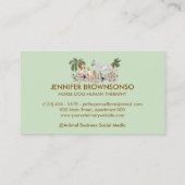 Botanische Palm HORSE HOND HUMANE THERAPIE Visitekaartje (Achterkant)