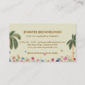 Botanische Palm Kat HOND MENSELIJKE massage THERAP Visitekaartje (Achterkant)