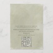 Botanische palm laat details van de QR-code van de Informatiekaartje (Achterkant)