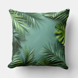 Botanische Palm Leaf Paradise Print Kussen