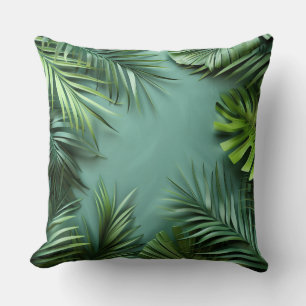 Botanische Palm Leaf Paradise Print Kussen
