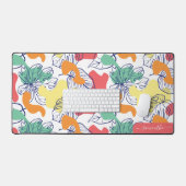 Botanische palmbladeren organische vormen patroon bureaumat (Keyboard & Muis)