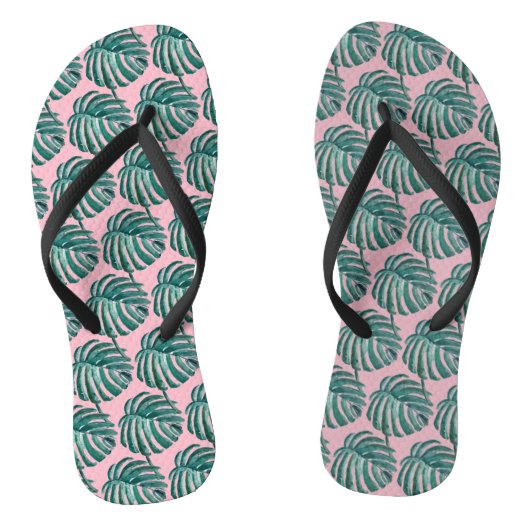 Botanische palmboom afdrukken teenslippers (Voetbed)