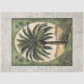 Botanische palmboom  Ephemera 5 Decoupage Tissuepapier (Voorkant)