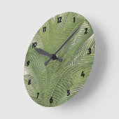  botanische palmschijfjes ronde klok (Hoek)