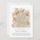 Botanische pampas gras moderne rustige terracotta kaart (Voorkant)