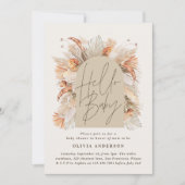 Botanische pampas gras moderne rustige terracotta  kaart (Voorkant)