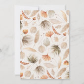 Botanische pampas gras moderne rustige terracotta  kaart (Achterkant)