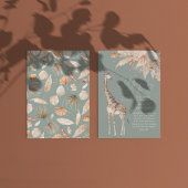 Botanische pampas grasgiraffe safari groene kaart