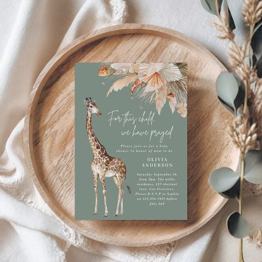 Botanische pampas grasgiraffe safari groenne i kaart