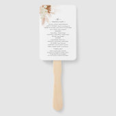 Botanische Pampas Grass Terracotta Wedding Program Handwaaier (Achterkant)