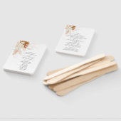 Botanische Pampas Grass Terracotta Wedding Program Handwaaier (Niet-gemonteerd)