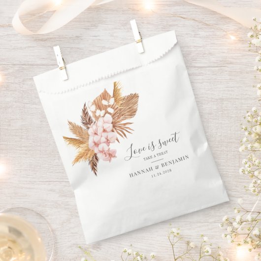 Botanische Pampas Grass Weddenschap Bedankt Bedankzakje (Geknipt)