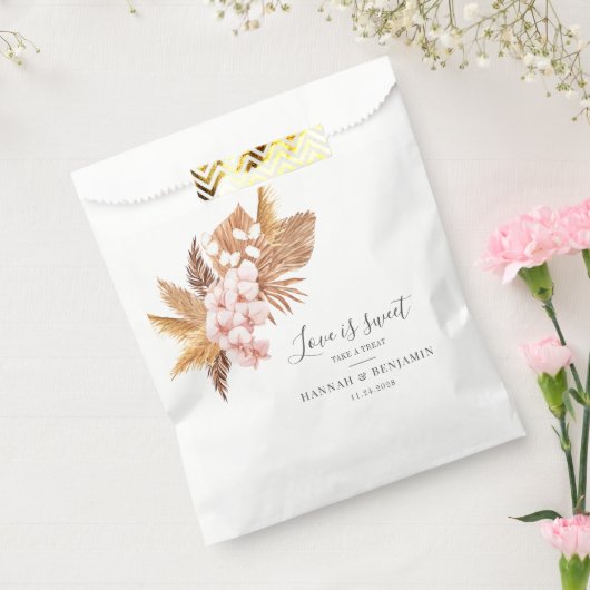 Botanische Pampas Grass Weddenschap Bedankt Bedankzakje (Gezegeld)