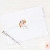 Botanische Pampas Grass Weddenschap Bedankt Ronde Sticker (Envelop)