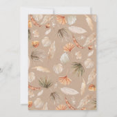 Botanische pampas moderne giraffe safari chic kaart (Achterkant)